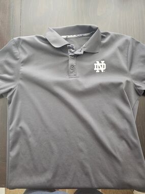 Men's Gray Polo Shirt with Chest Logo